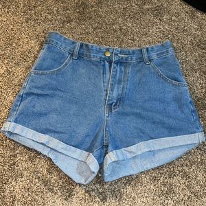 SHEIN cuffed Jean shorts